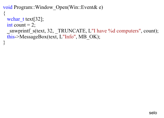 FormatWchar