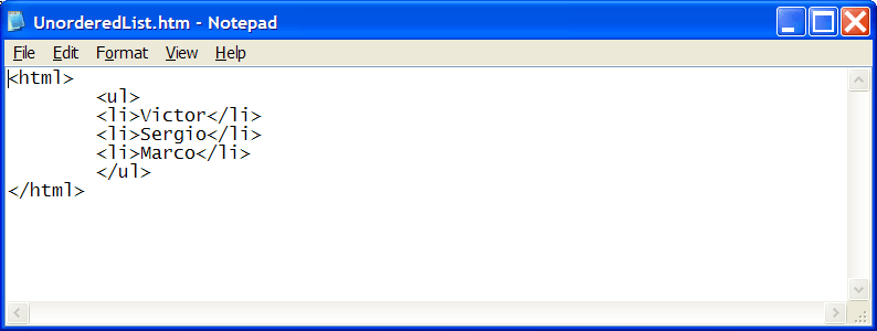 UnorderedList