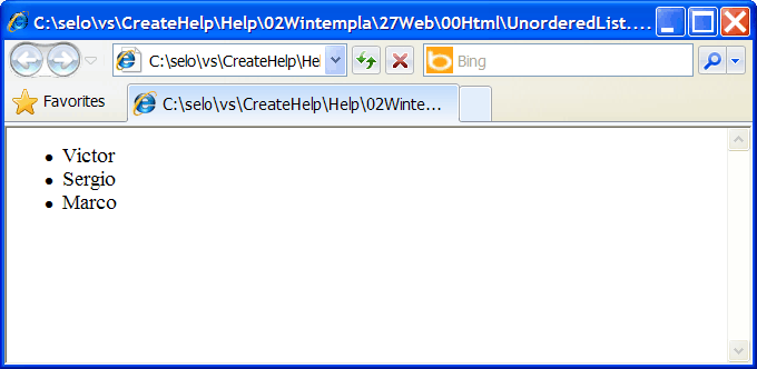 UnorderedListE