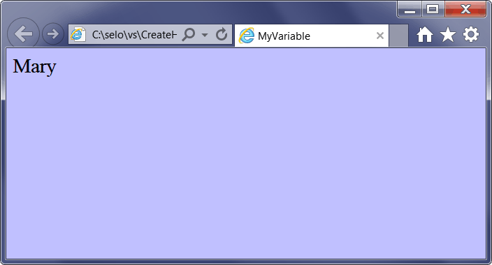 MyVariableRun