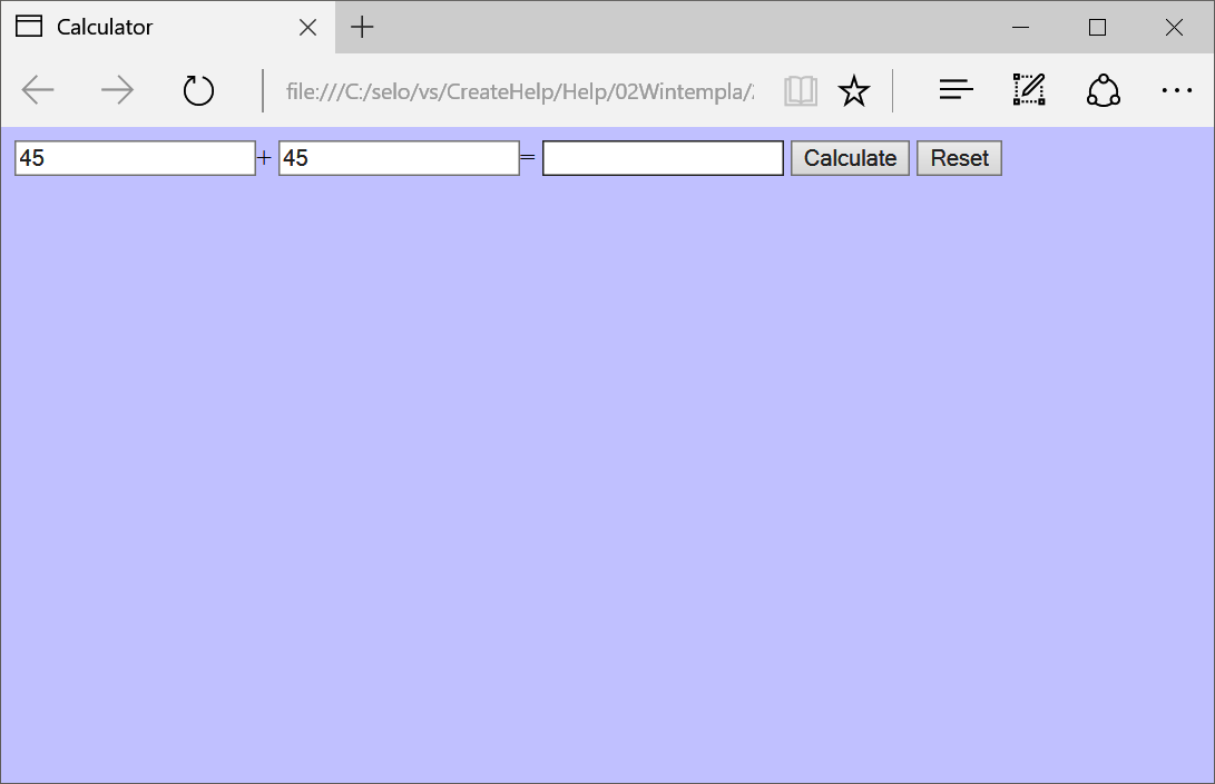 ResetCalculatorRun
