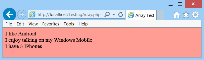 TestingArrayRun
