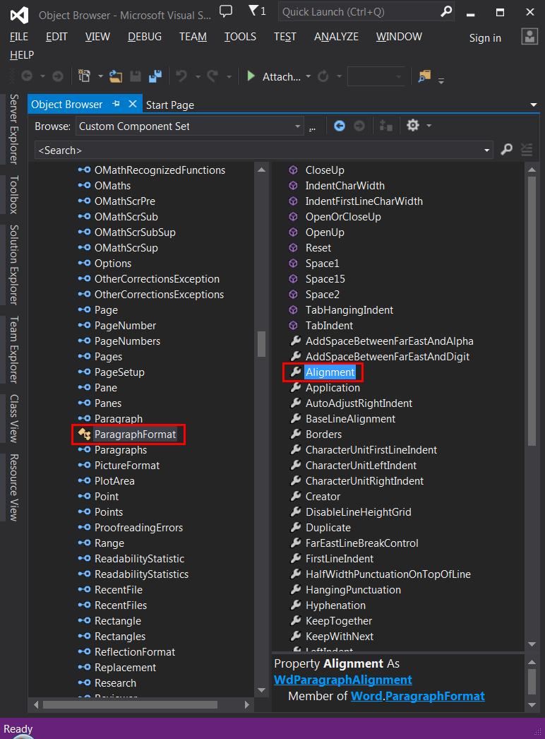 MsWordParagraphFormat