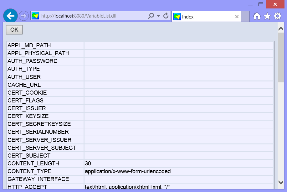 ServerVariables