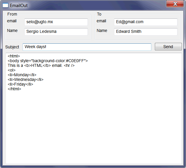 EmailHtmlRun
