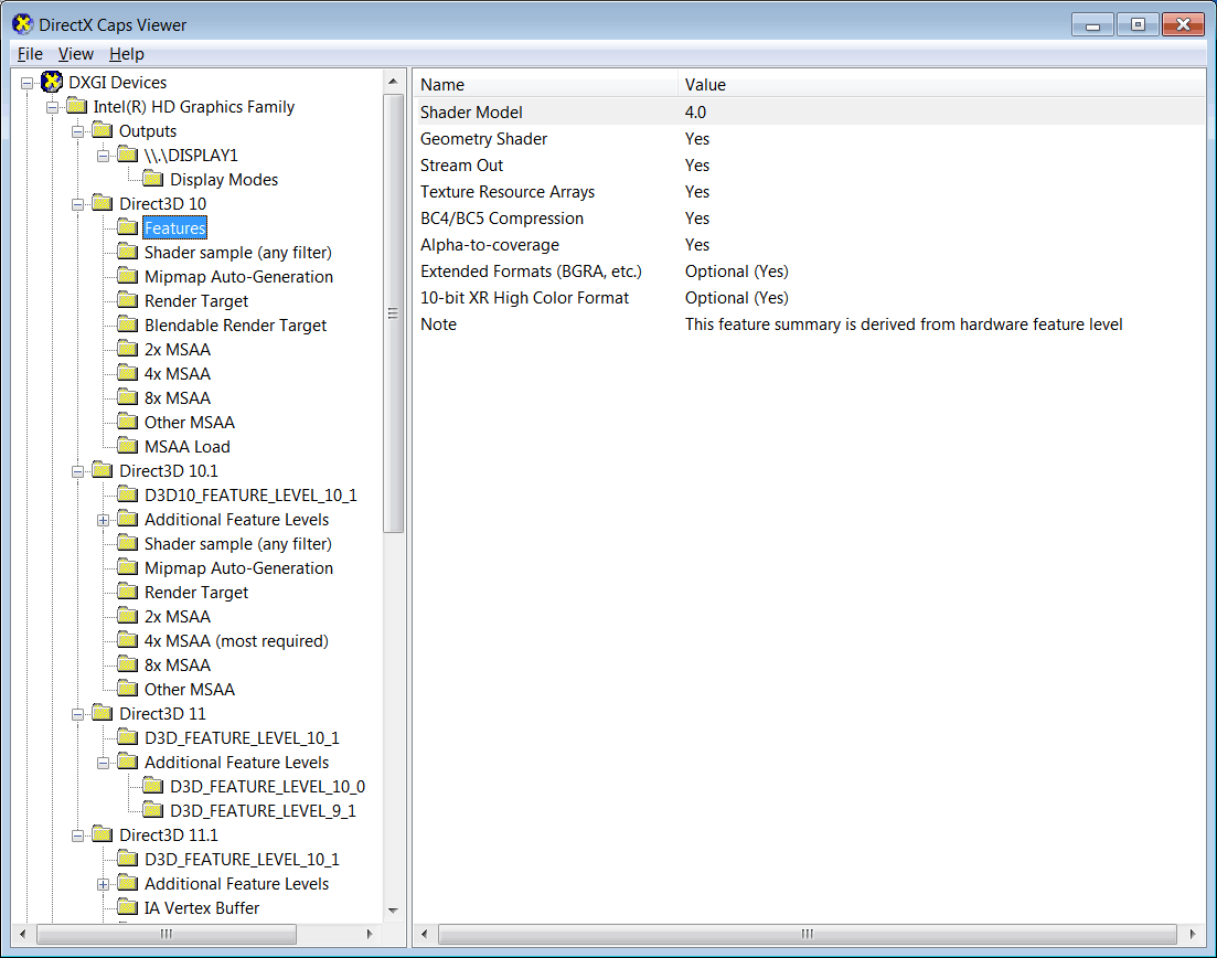 DxCapsViewer
