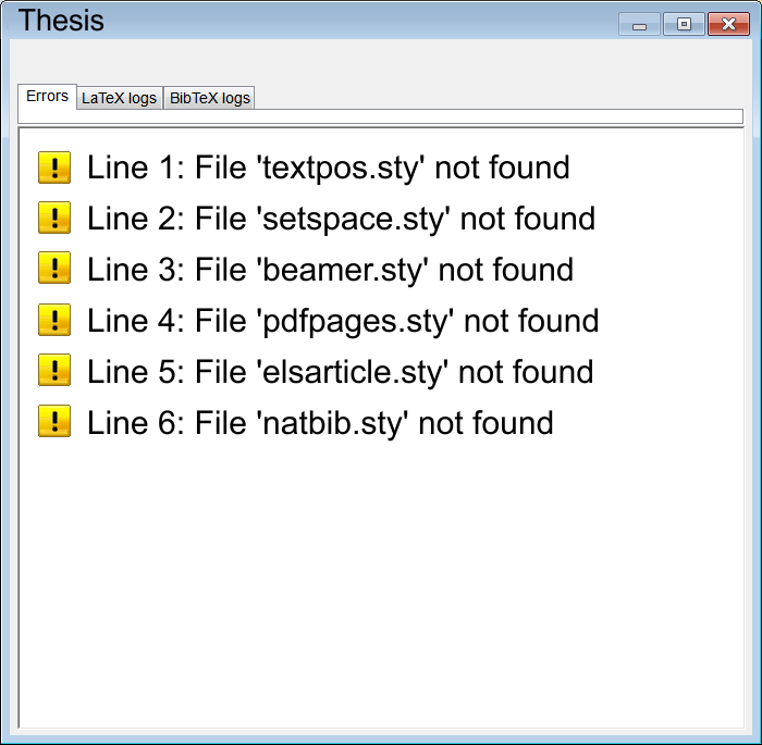 WarningMissingFiles